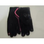 5x Sports gloves with smart phone fore finger, new Black & Pink, size XL