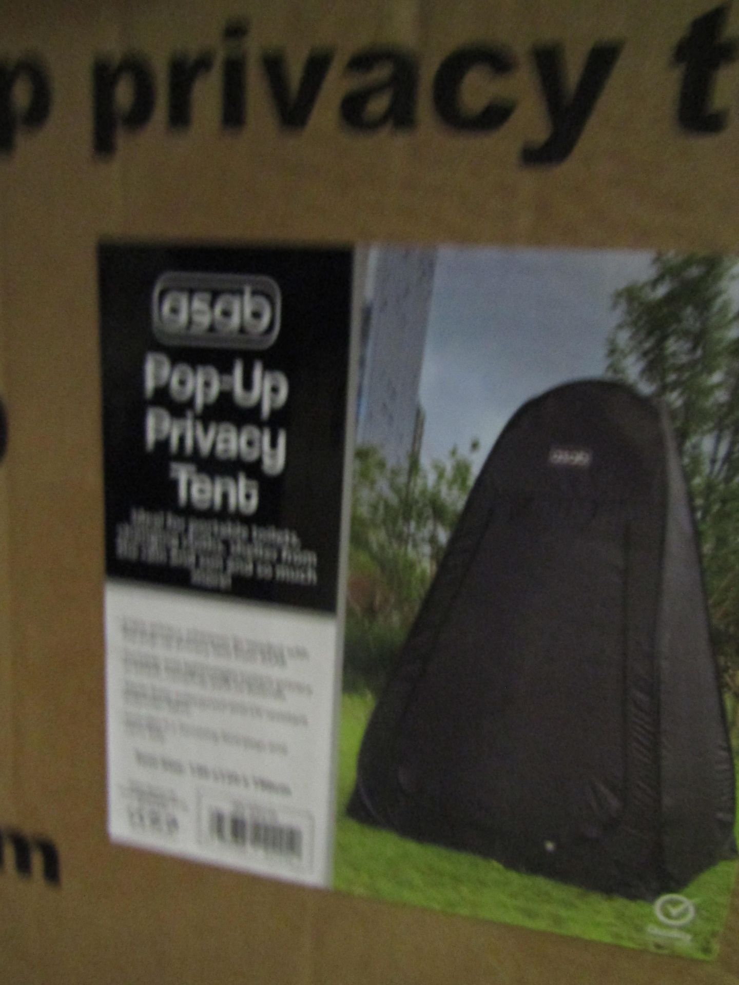 Asab Pop Up Privacy Tent, Black, Unchecked & Boxed.