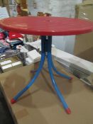 Childrens Small Red/Blue Easy To Put Up Table - Good Condition.