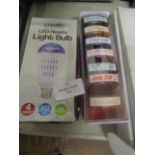 2x Items Being 1x Asab LED Hearts Light Bulb, 1x 8 School Stamps, Note That 1 Is Missing,