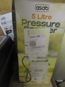 Asab 5 Litre Pressure Sprayer, Unchecked & Boxed.