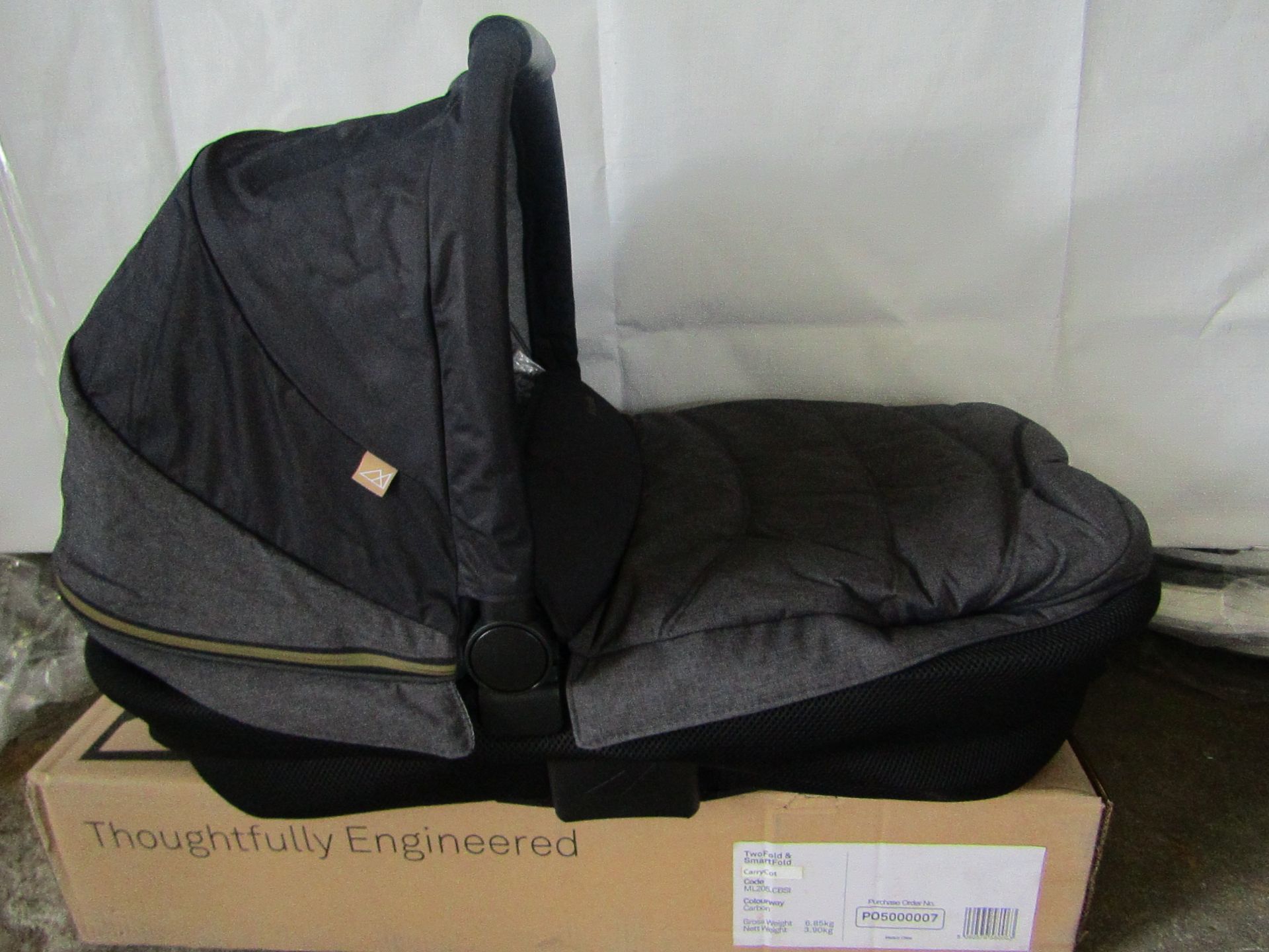 Two Fold And Smart Fold Carry Cot, New & Boxed.