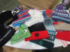 Approx 11x Various Childrens Beanies, Sizes & Design Vary - All Unchecked & Some Packaged.