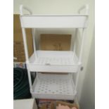 3 Tier Trolley, White, Good Condition & Boxed.