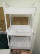 3 Tier Trolley, White, Good Condition & Boxed.