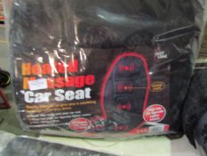 Raceline Heated Massage Car Seat, Unchecked & Packaged.