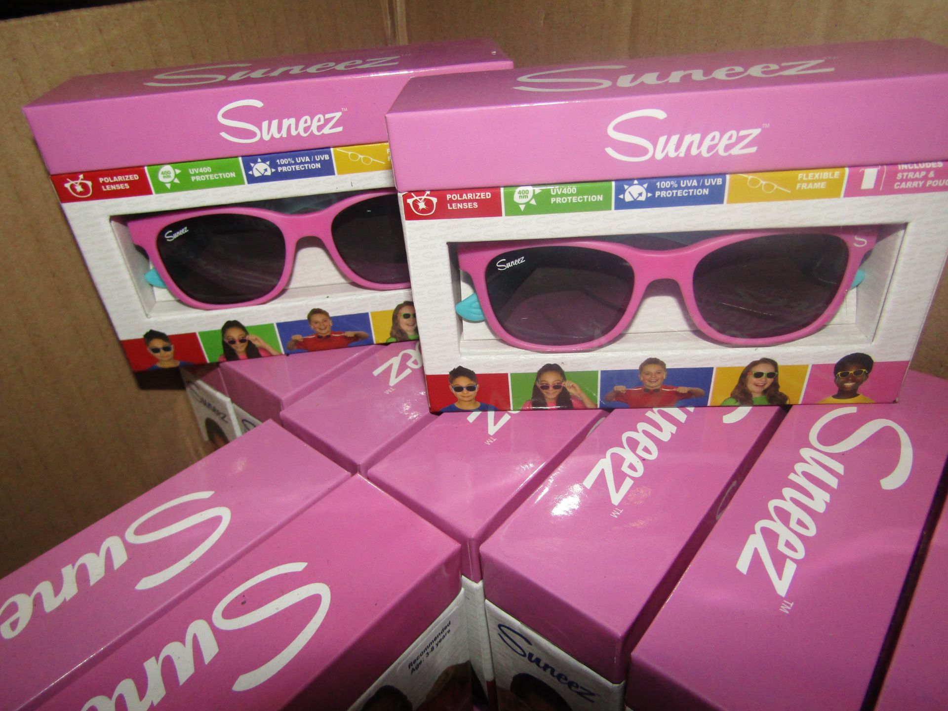 2x Suneez Sun Glasses, Pink - New & Boxed.