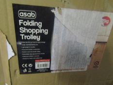 Asab Folding Shopping Trolley, Unchecked & Boxed.