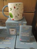 Box Of 6x Tea Time Challenge Mug & Puzzle, Unchecked & Boxed.
