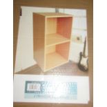 2 Tier Bookcase, Beech, Unchecked & Boxed