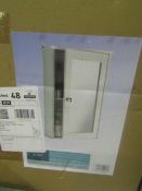 Single Mirror Bathroom Cabinet, Size: W34 x D15 x H53cm - Unchecked & Boxed.