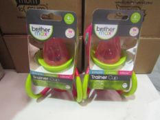3x Max Brothers 4 Month Plus Trainer Cups, New & Packaged Pink