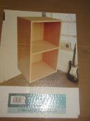 2 Tier Bookcase, Beech, Unchecked & Boxed