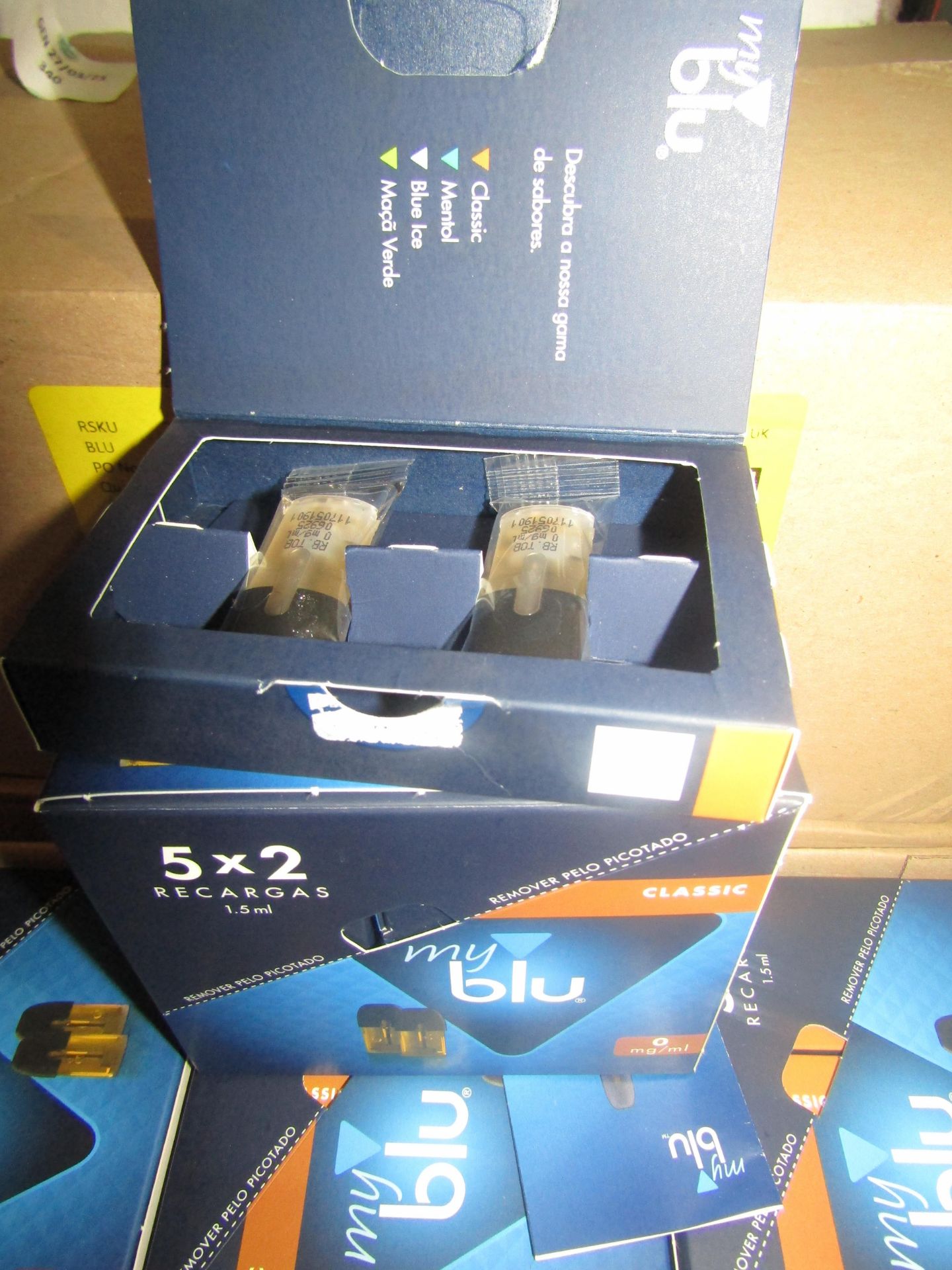 Box Of 12x Packs Of 5 My Blu Pod Pack Tobacco 0MG PT - Unused & Boxed.