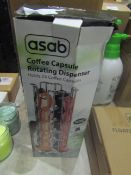 Asab 24 Capacity Coffee Capsule Rotating Dispenser - Unchecked & Boxed.
