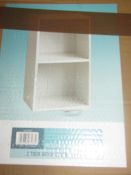 2 Tier Bookcase, White, Unchecked & Boxed
