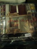 Luxury Thermal Blackout Curtains - Teal - 66" x 90" - Packaged.