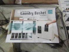 Knight Collapsible 2 Section Laundry Basket, Ivory - Good Condition & Packaged.