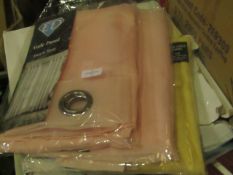 2x Voile Eyelet Panel Pink 58" x 54" - Packaged.