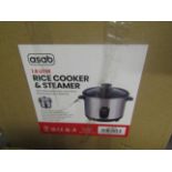 Asab 1.8 Litre Rice Cooker & Steamer, Unchecked & Boxed.