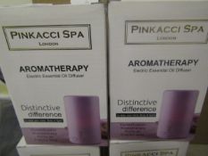 2x Pinkacci Spa London Aromatherapy Electric Essential Oil Diffuser - New & Boxed.