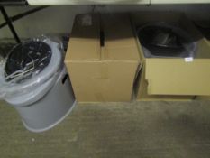 4x Albert Austin Portable Toilet 5L Camping Toilet - All Decent Condition & 3 Boxed & One Unboxed.