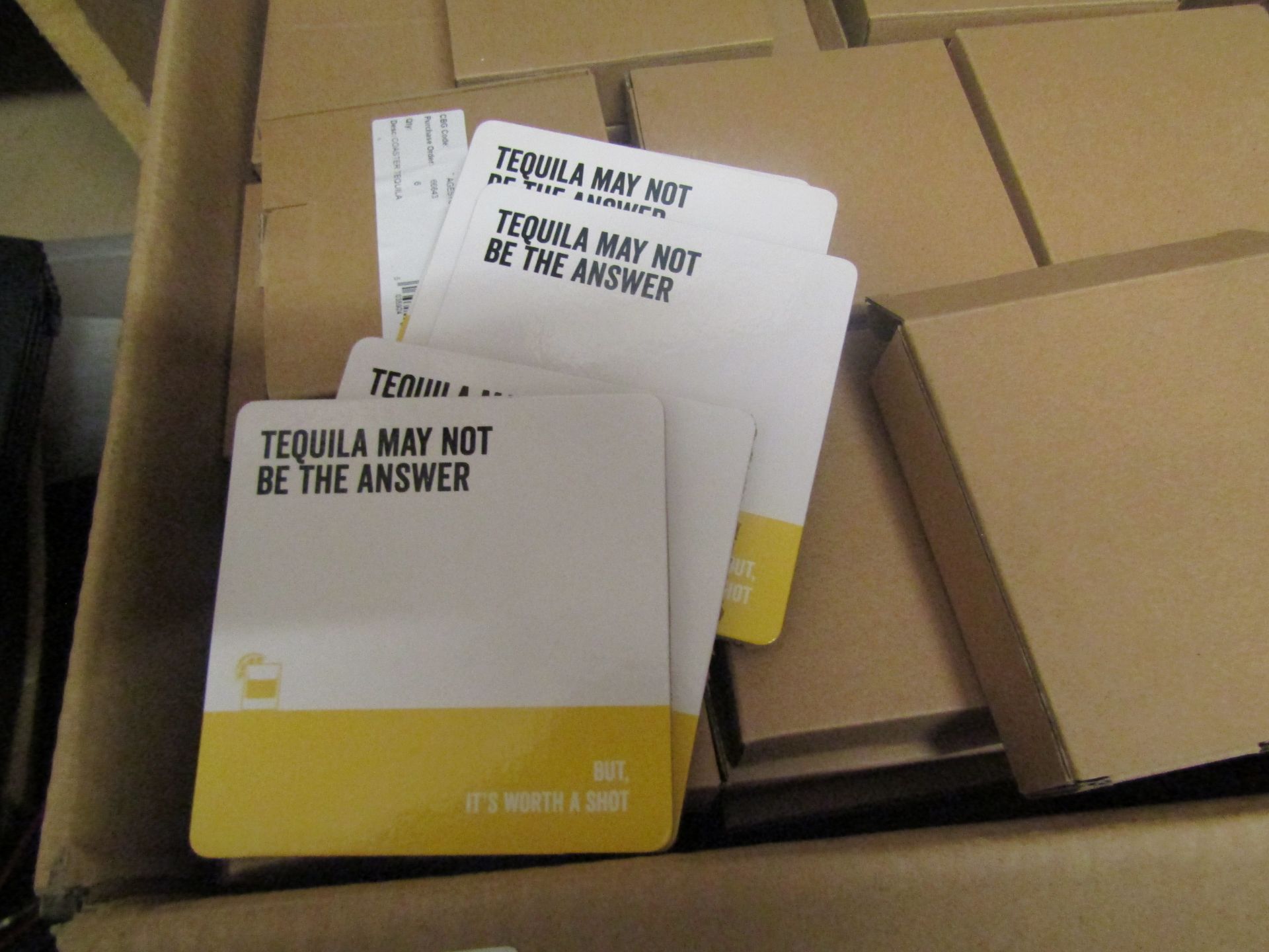 6x Sets Of 6 Taquila Coasters, New & Boxed, See Image For Design.