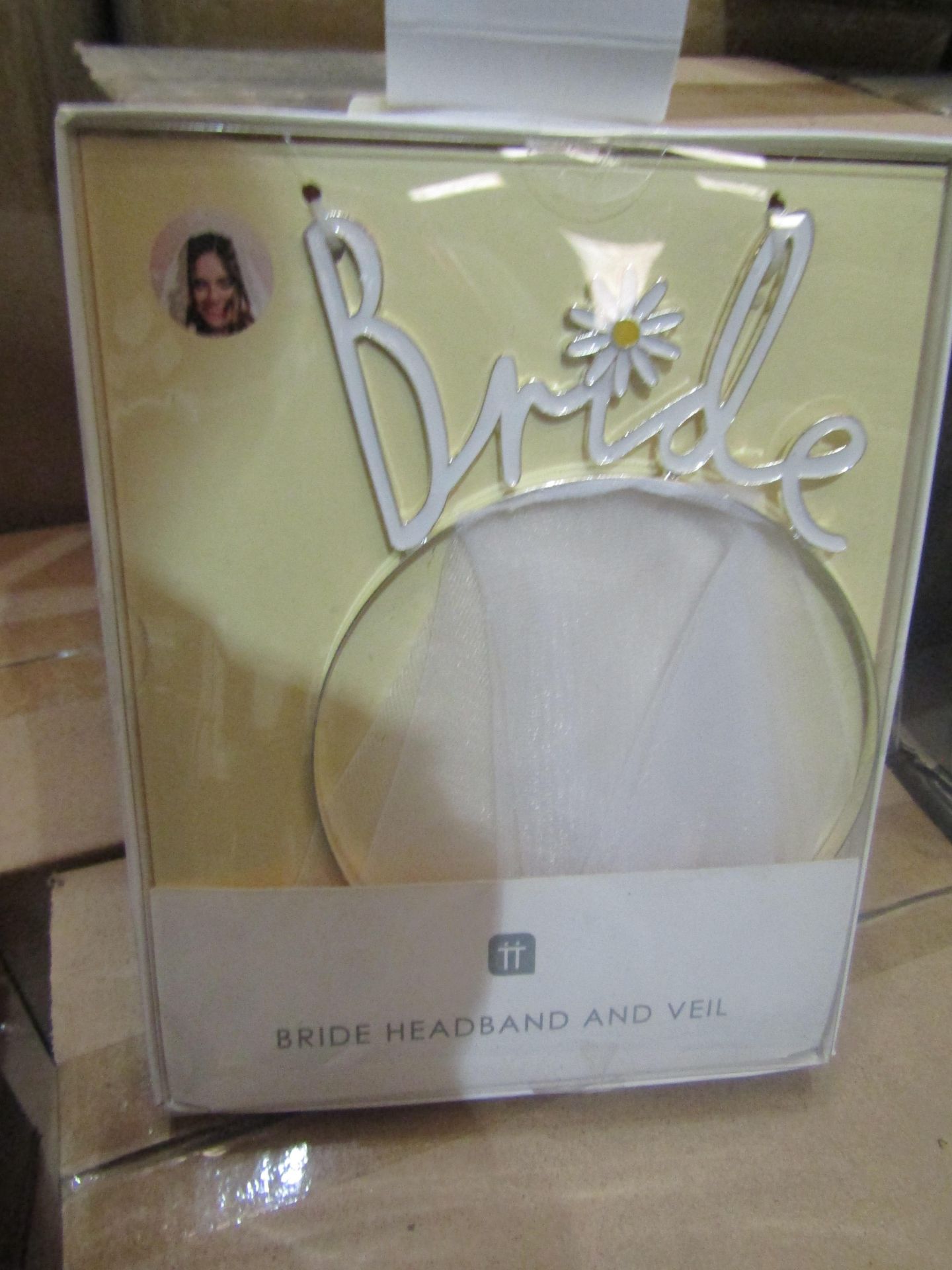 48x Bride Headband And Veil, New & Boxed.