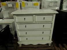5 Drawer Dresser, White RRP 250
