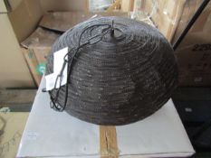 Dark Wire Pendant Light. Size: D45 x H36.5 - RRP ?195.00 - New & Boxed. (403)