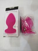 Xl Anal Plug With Vibration, Colours May Vary, New & Boxed.