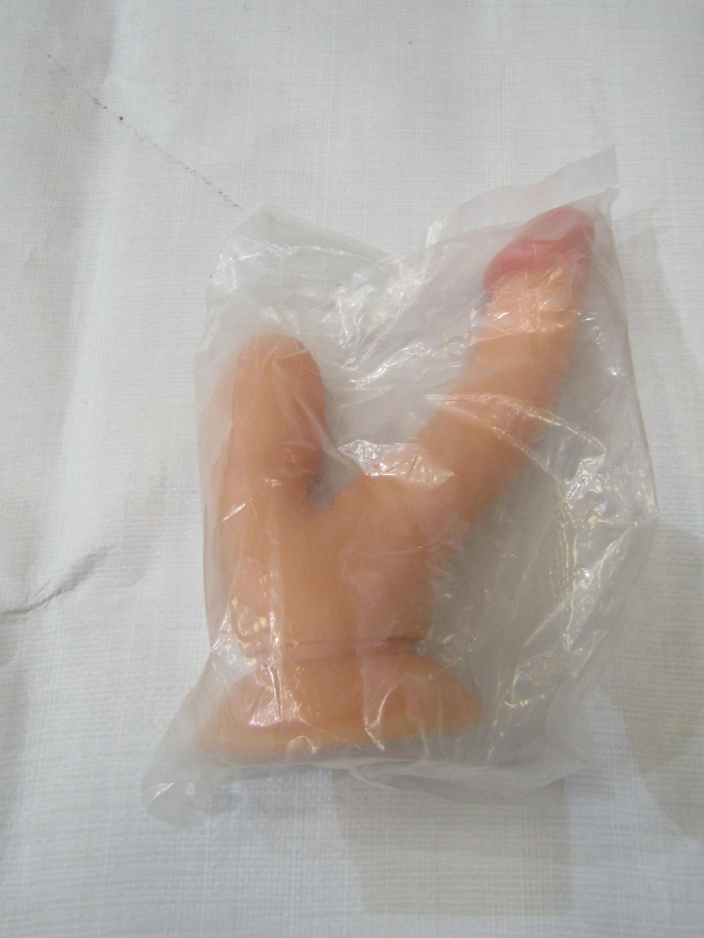 Dual Soft Silicone Dong With Anal Pleaser & Suction Cup - New & Packaged.