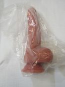 Silicone Dong With Balls & Suction Cup - New & Packaged.