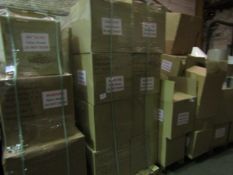 Pallet of Approx 100 Chelsom Light/Lamp Shades. All New & Packaged.Various designs, Colours & Sizes.