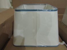 3x Chelsom Lamp Shades, (ZZ/15252/SH2) Oyster W/Contrast Trim, New & Packaged.