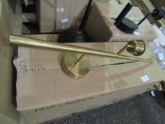 2x Chelsom Wall Light, Brass Effect (PP/12/WI/BRB) New & Boxed.
