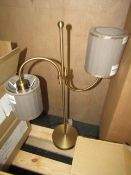 Chelsom Chicane Table Lamp, With 2 13cm Stone With Gold Trim Shades - Good Condition & Unboxed.