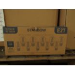 Pack of 10 Stanbow E27 4w LED filament light bulbs, new and boxed