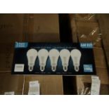 20x Packs of 5 Stanbow A60 E27 13w LED light bulbs, new and boxed