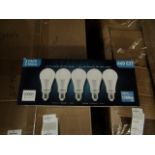 Pack of 5 Stanbow A60 E27 13w LED light bulbs, new and boxed