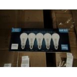 Pack of 5 Stanbow A60 E27 13w LED light bulbs, new and boxed