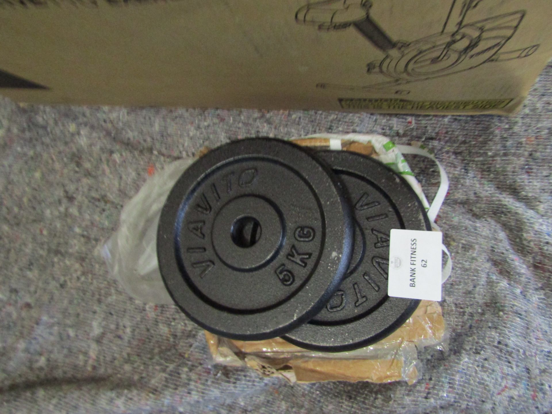 Viavito Cast Iron Standard Weight Plate-4x5kg RRP 55 - Image 2 of 2