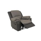 Pluto Manual Recliner Chair L.Grey D.Grey Self Stitch No Wood10 RRP 730About the Product(s)Pluto