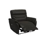 Rafa Xl Power Recliner Chair G10 D.Grey Self Piping Self Stitch Black Glides Amx01 RRP 796About