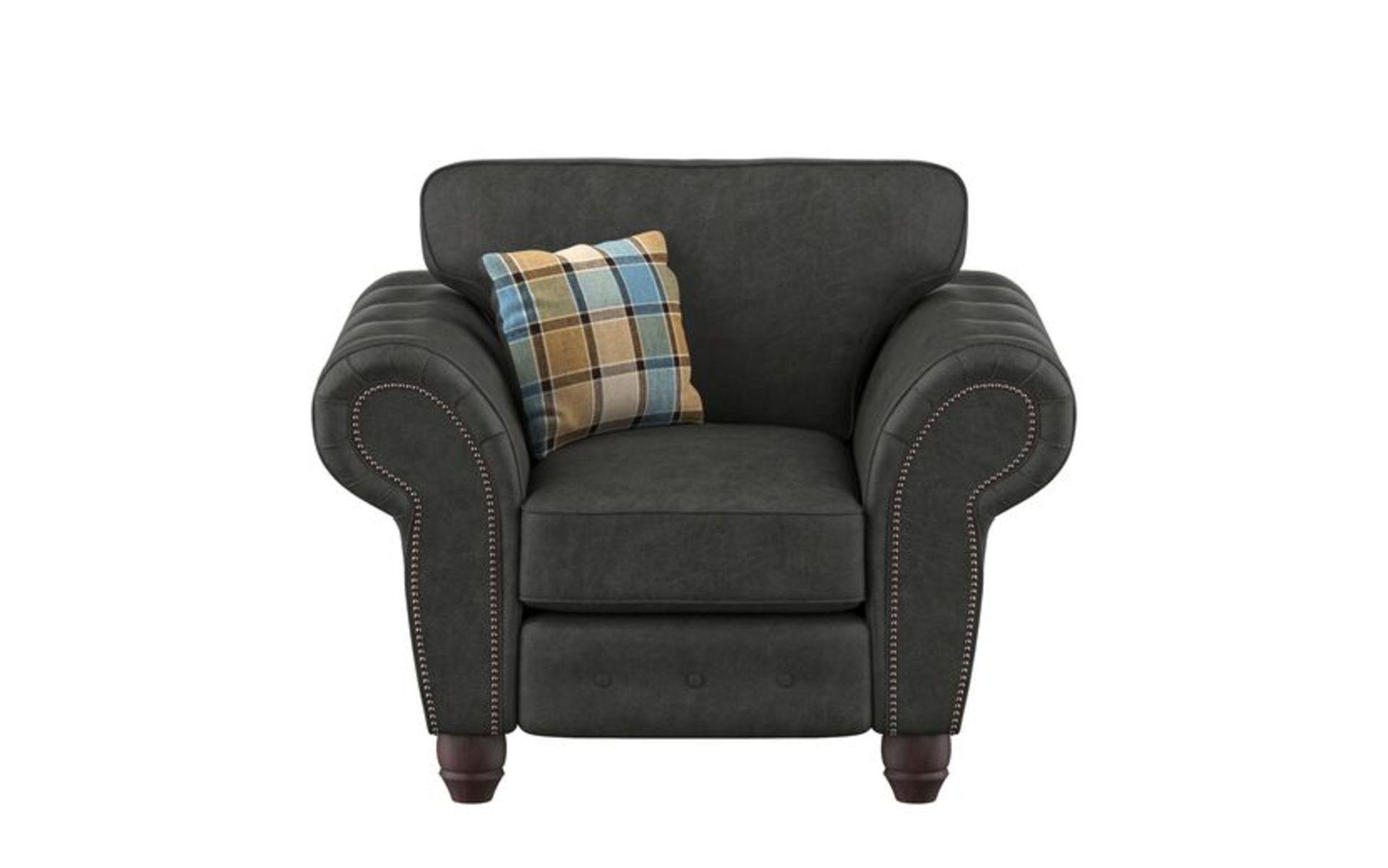 County Club Chair Rodeo Black Winnie Check Aqua Dark Foam RRP 530About the Product(s)County Club