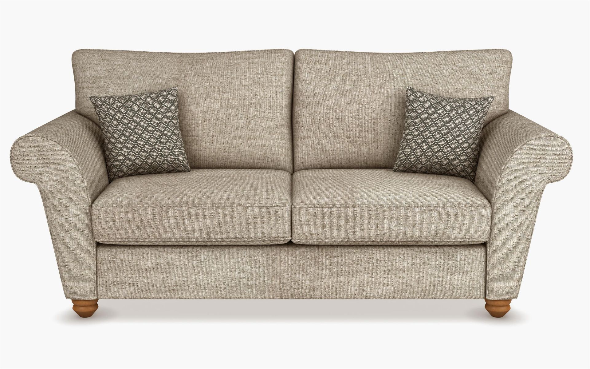 Aurora 2 Seater Sofa Standard Back Luna Beige Option 2 Oak Effect RRP 979About the Product(s)