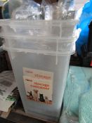 3x PrimePaws - Transparent Large Pet Food Storage Container - Good Condition.