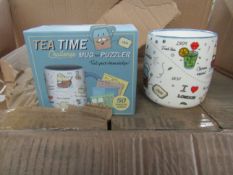 24x Teatime Challenge Puzzler - Includes 1x Mug & 50 Puzzler Cards - New & Boxed.