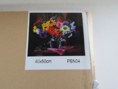 Floral Number-Coded Colour Canvas 40x50cm - Packaged.