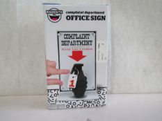 Bigmouth - Complaint Office Sign - Boxed.